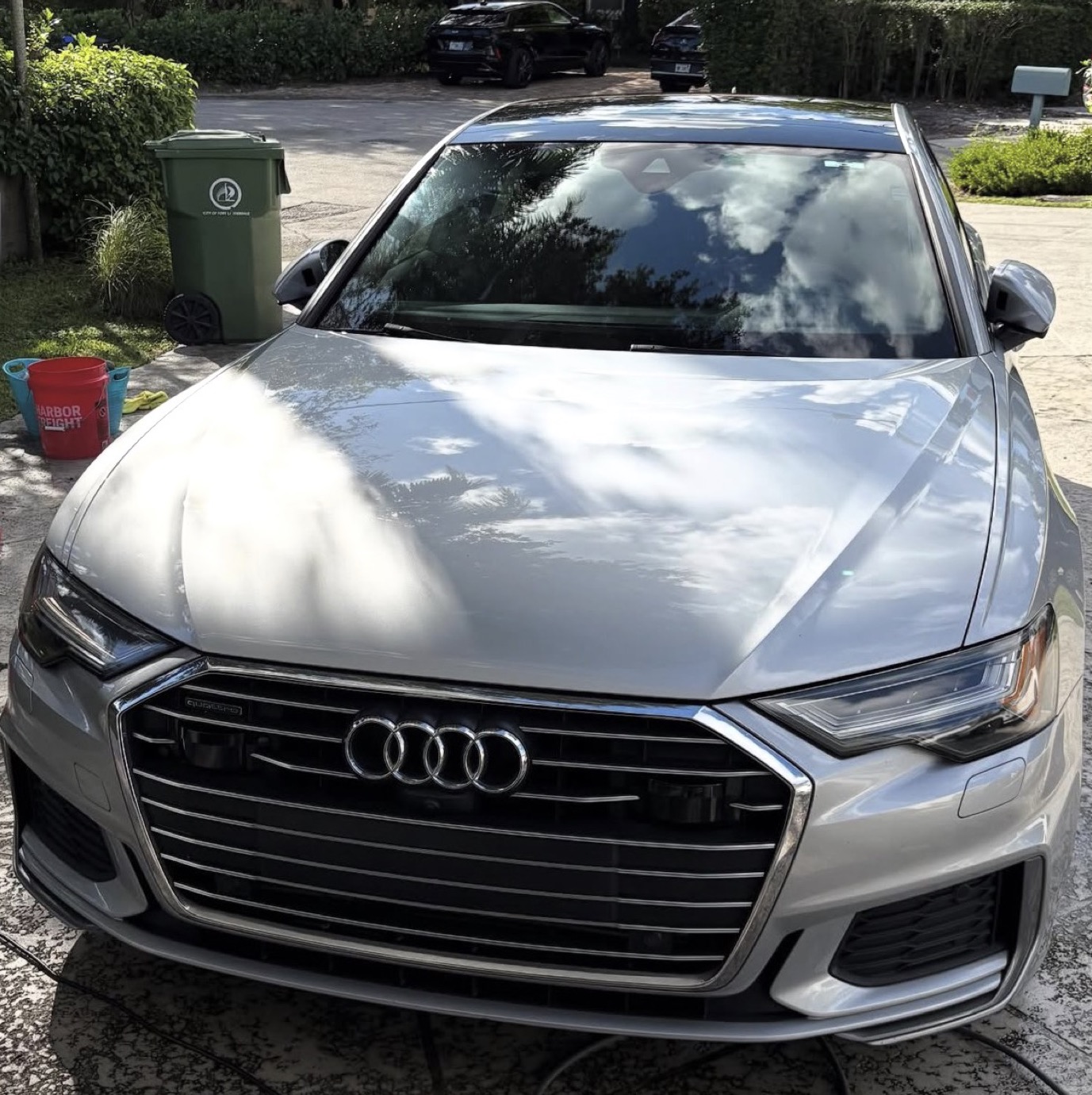 Silver Audi A6 after paint correction