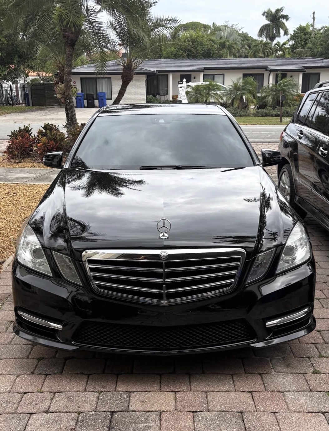 Black Mercedes-Benz E-Class after ceramic coating